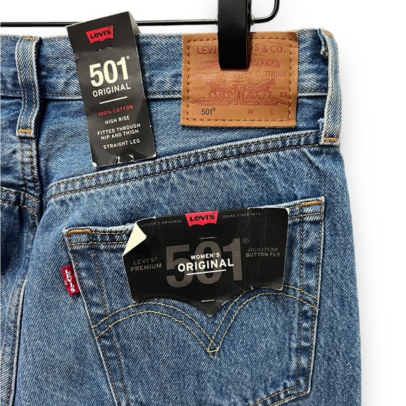 LEVI’S 501 Denim Jeans 100% Cotton Button Fly Size 28 x 30 NEW NWT - Picture 2 of 11